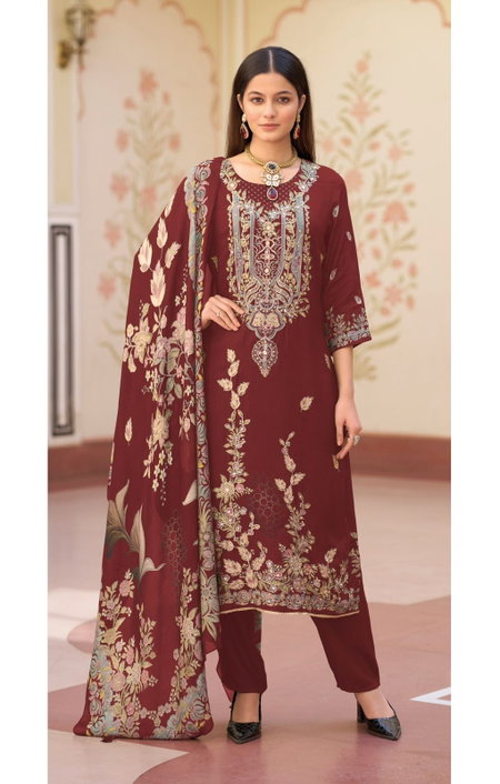 Kt 137 C To E By Shree Viscose Maslin Printed Salwar Suits Wholesale Online